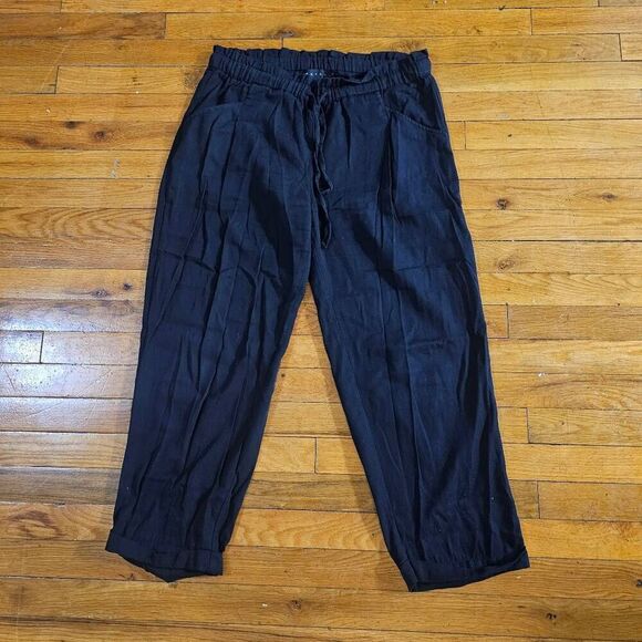 Hatch Black Maternity Trousers Ankle Leg Black Pants Size 2 Jogger - Picture 1 of 8